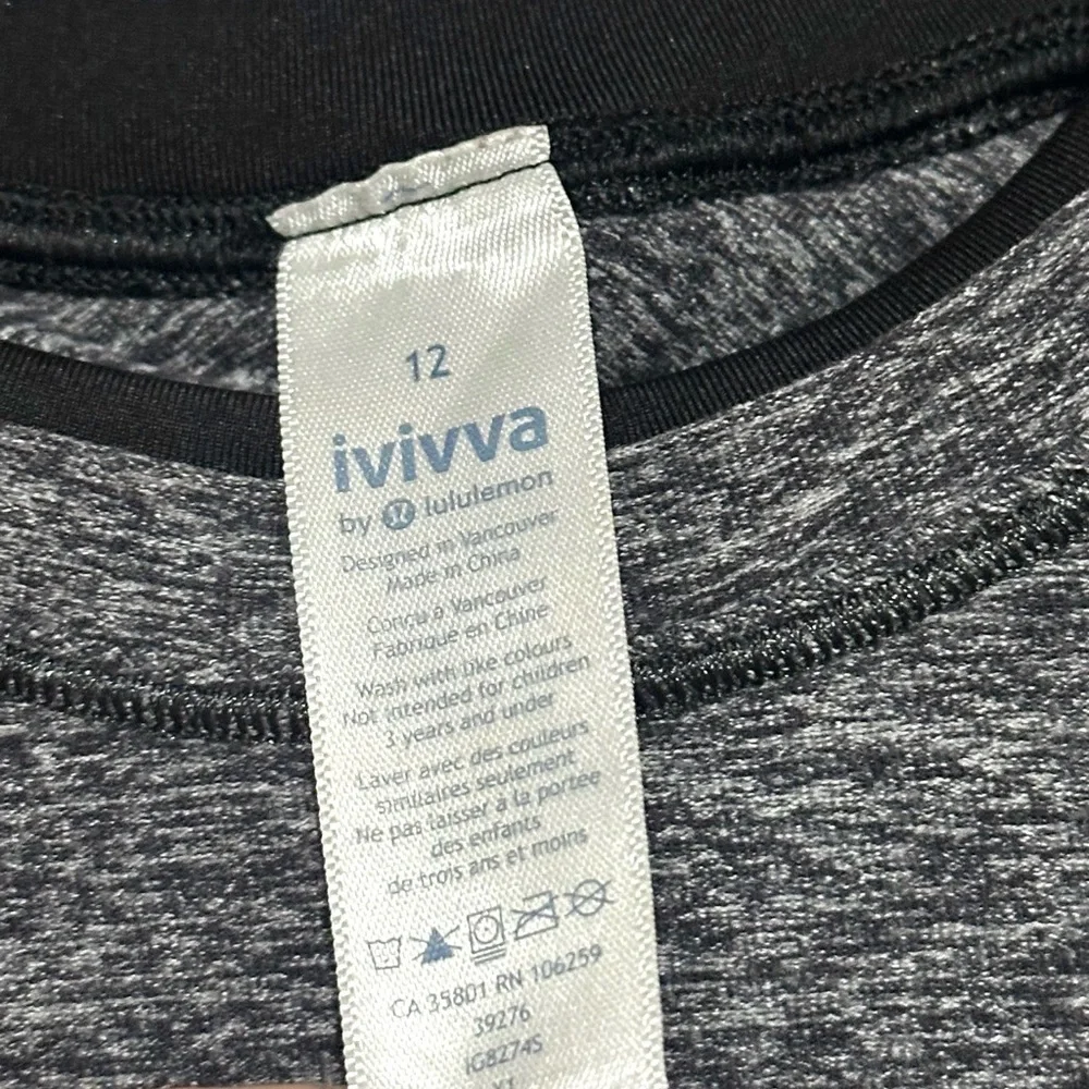 Ivivva Long Sleeve Heather Gray Dress Girls Size 12